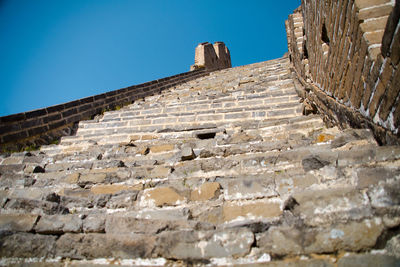 Low angle view of old ruin building