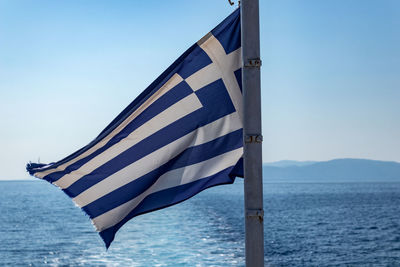 Flag against blue sky