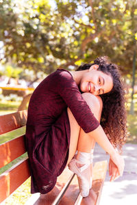 Portrait of a smiling young woman