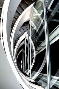 Low angle view of spiral staircase