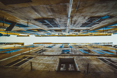 Low angle view of ceiling of building