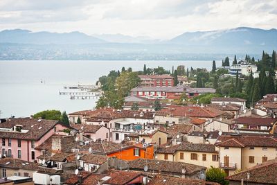 High angle shot of townscape