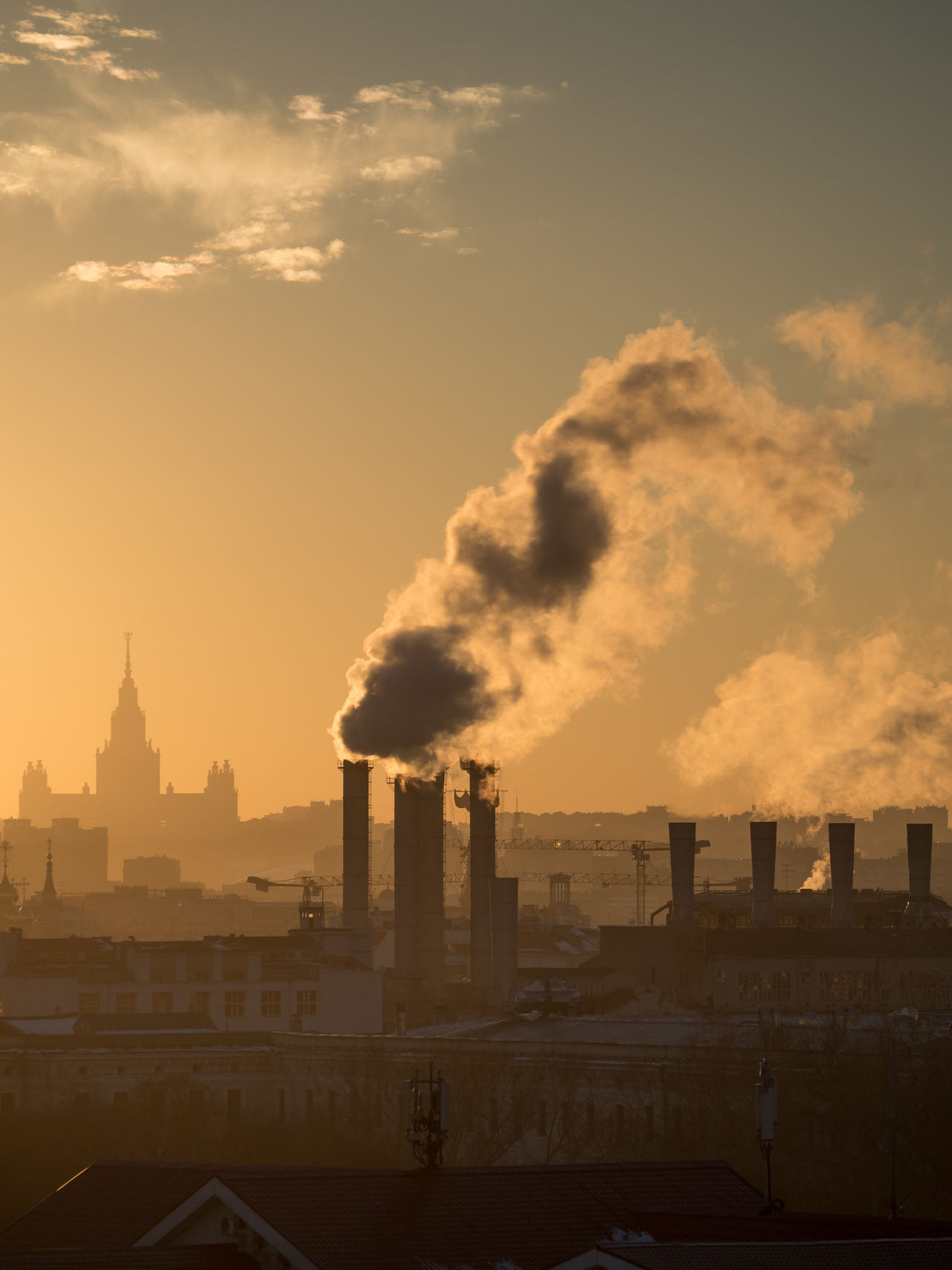 Russia, Moscow, winter views from the top