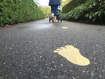 People walking on road