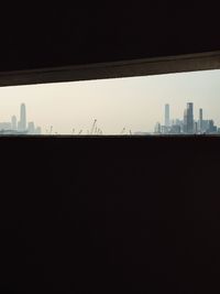 Cityscape against clear sky