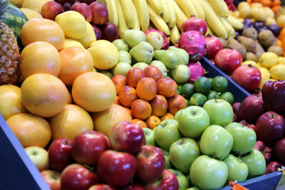 Full frame shot of grapes in market