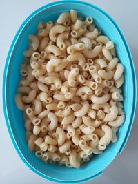 High angle view of meal served in bowl