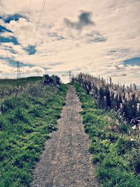 Scenic view of land against sky