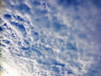 Low angle view of clouds in sky