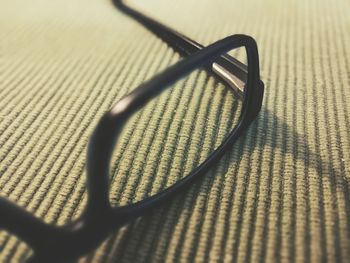 Close-up of shadow on table