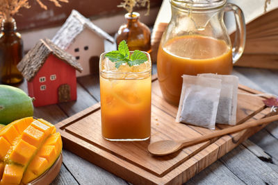 Close-up of drink on table