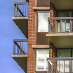 Low angle view of spiral staircase of building