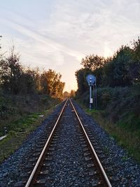 View of railroad tracks against sky