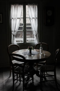 Chairs and table in room