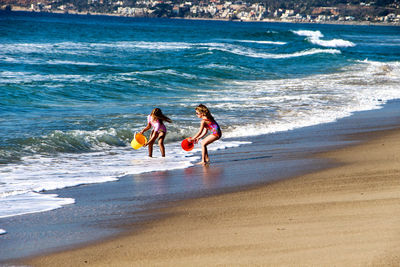Children playing on beach