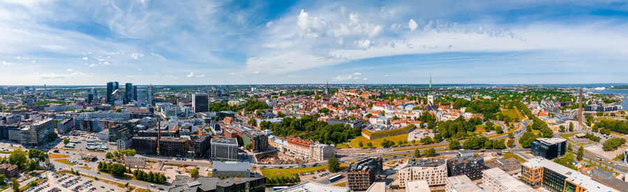 Beautiful panoramic view of tallinn, the capital of estonia