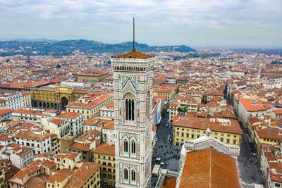 Cityscape of florence, tuscany, italy, during sunset in autumn.