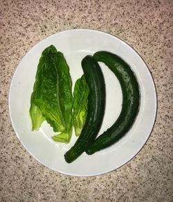 Directly above shot of vegetables in plate