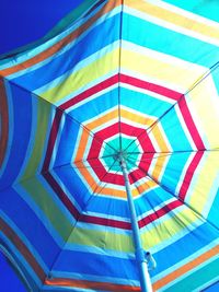 Low angle view of multi colored ceiling