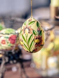 Close-up of easter decorations