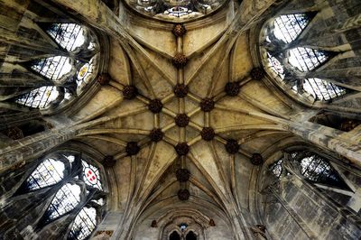 Low angle view of ceiling of cathedral