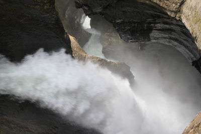 Scenic view of waterfall