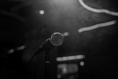 Close-up of lighting equipment