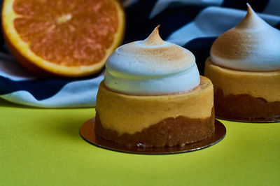 Close-up of cake on table