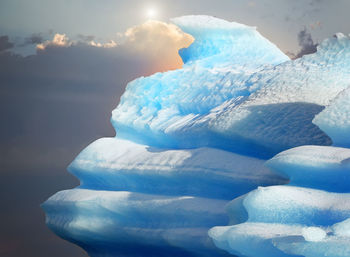 Scenic view of snow against sky