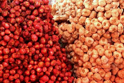 Full frame shot of fruits for sale at market stall