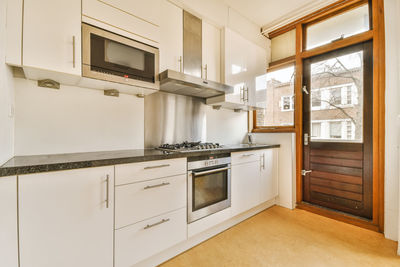 Interior of empty kitchen