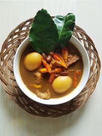 Close-up of food in bowl on table