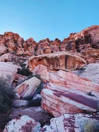 Rock formations on land