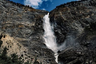 Scenic view of waterfall