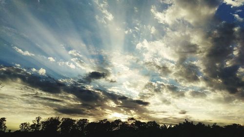 Low angle view of cloudy sky