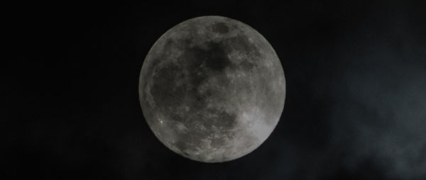 Low angle view of moon in sky