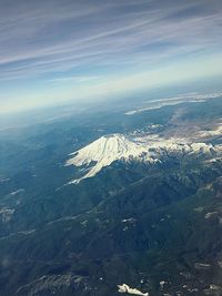 Aerial view of landscape against sky