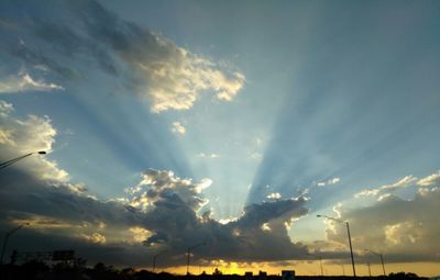 Low angle view of sky during sunset