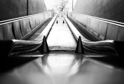 View of escalator