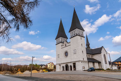 Low angle view of historic building against sky