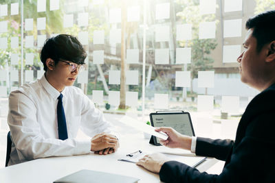 Businesswoman working at office