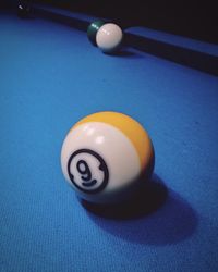 Close-up of ball on table