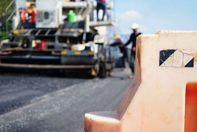 Close-up of a construction site