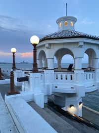 Corpus christi seawall at twilight