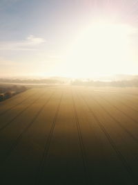 Scenic view of landscape against sky during sunset