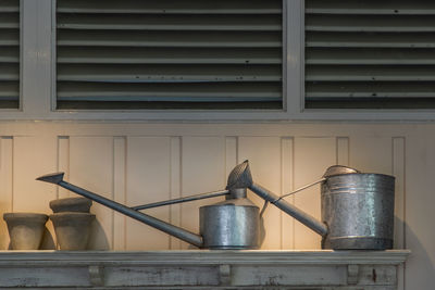 Low angle view of metal structure