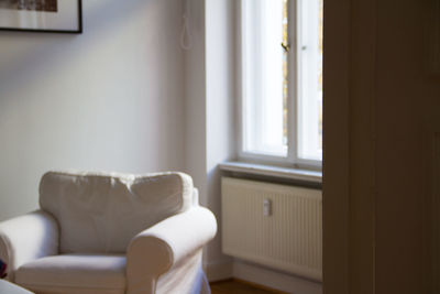 Empty chair in living room