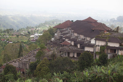 High angle view of residential district
