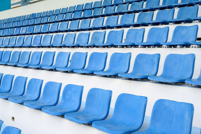 Empty seats in the stadium