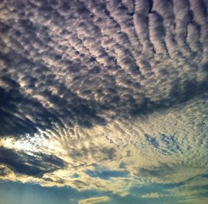 Low angle view of cloudy sky